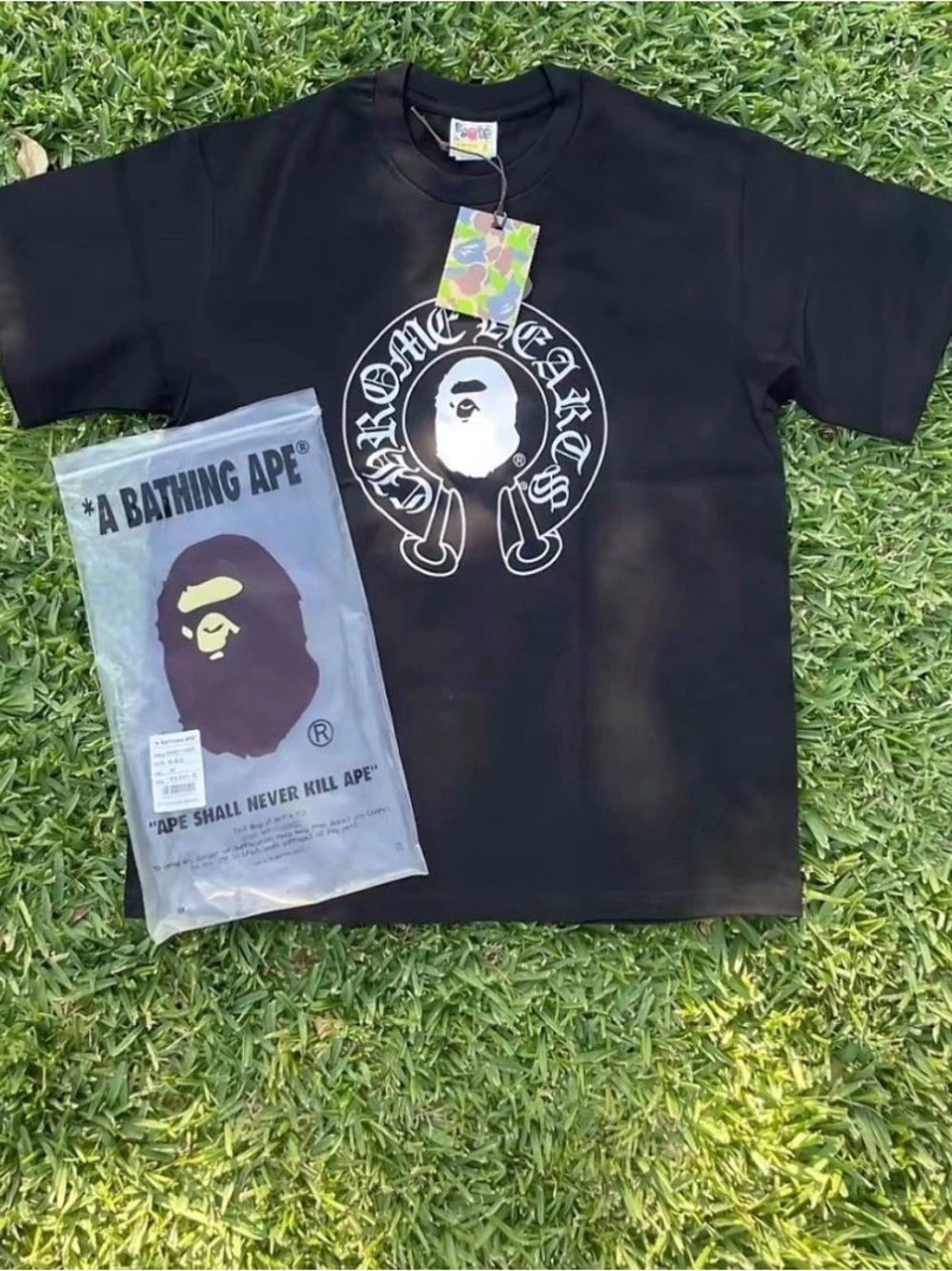 Bape x chrome heart t shirt